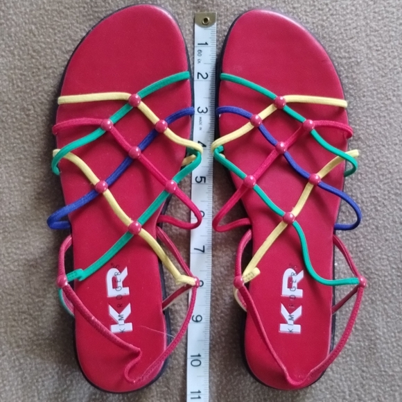Vintage Kim Rogers Rainbow Rope Sandals - Picture 8 of 9